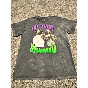 B4 Outkast‎ Stankonia Rap Tee T Shirt Graphic Print Music Band Gray Large